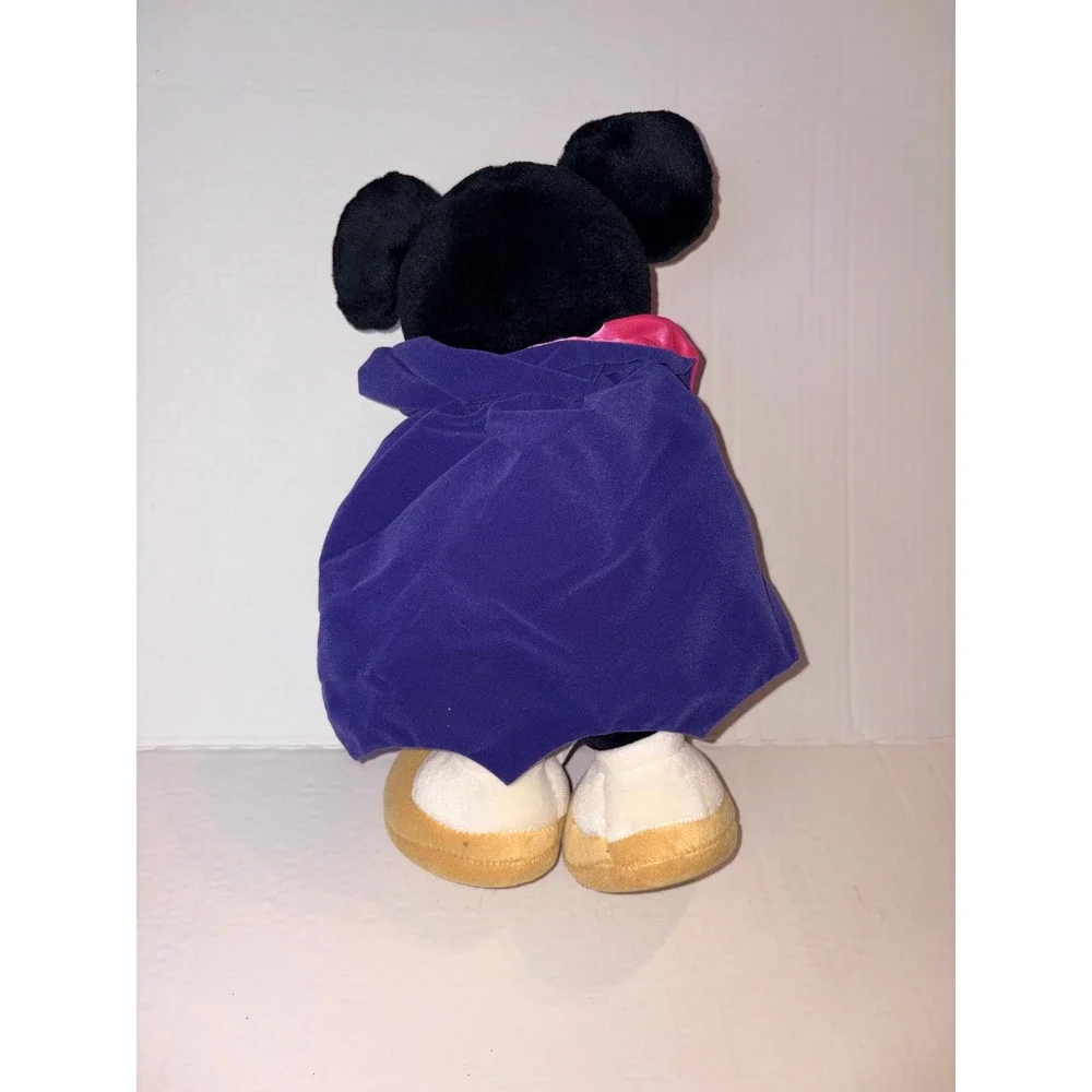 Disney Store Mickey Mouse Vampire Halloween Plush Purple Cape 12‎ Inch
